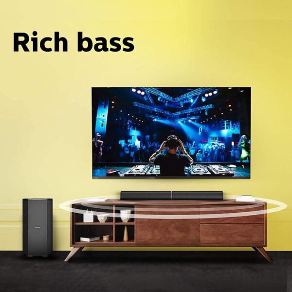 Philips Audio Mms8085B/94 2.1 80W Usb Multimedia. Soundbar And Multi-Connectivity