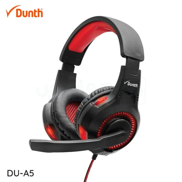 Casque gaming stéréo filaire avec câble 1.8m couleur noire rouge 3.5mm DUNTH DU-A5