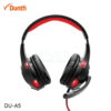 Casque gaming stéréo filaire avec câble 1.8m couleur noire rouge 3.5mm DUNTH DU-A5