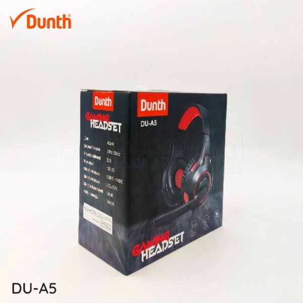 Casque gaming stéréo filaire avec câble 1.8m couleur noire rouge 3.5mm DUNTH DU-A5