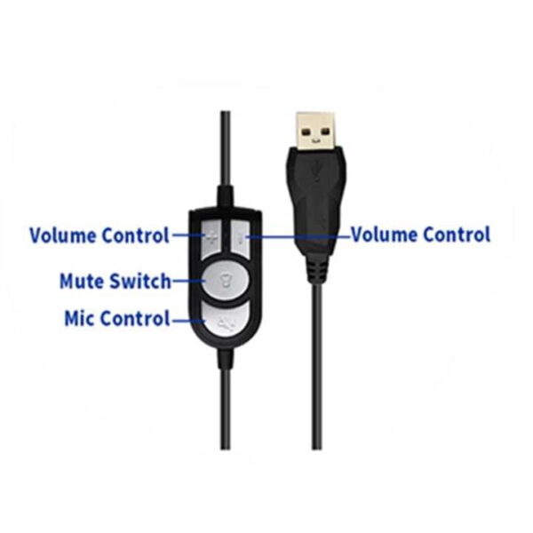 Komc B21 Casque D'ordinateur Bureau Formation Interface USB Micro Casque Filaire