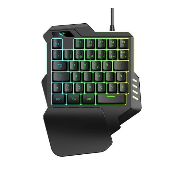 Havit Mini Clavier Keyboard Gaming KB513L filaire à une main RGB Backlit
