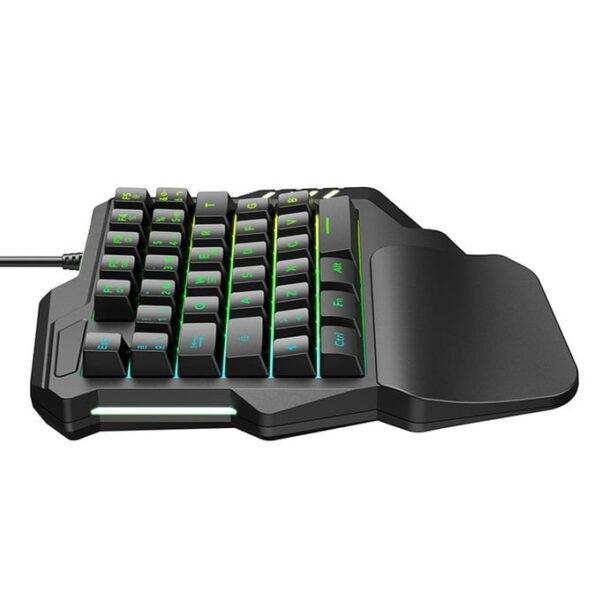 Havit Mini Clavier Keyboard Gaming KB513L filaire à une main RGB Backlit