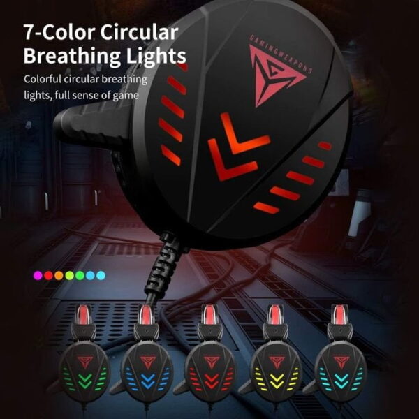6366.jpg Casque Gaming filaire AUX Jack 3.5mm A1 RGB avec Microphone pour PC Smartphone