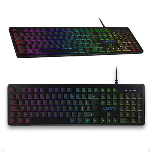 CLAVIER CAPSYS USB RGB KB-174