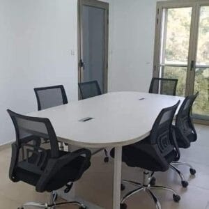 TABLE DE RÉUNION 2,40M AVEC DES PIEDS MÉTALLIQUE