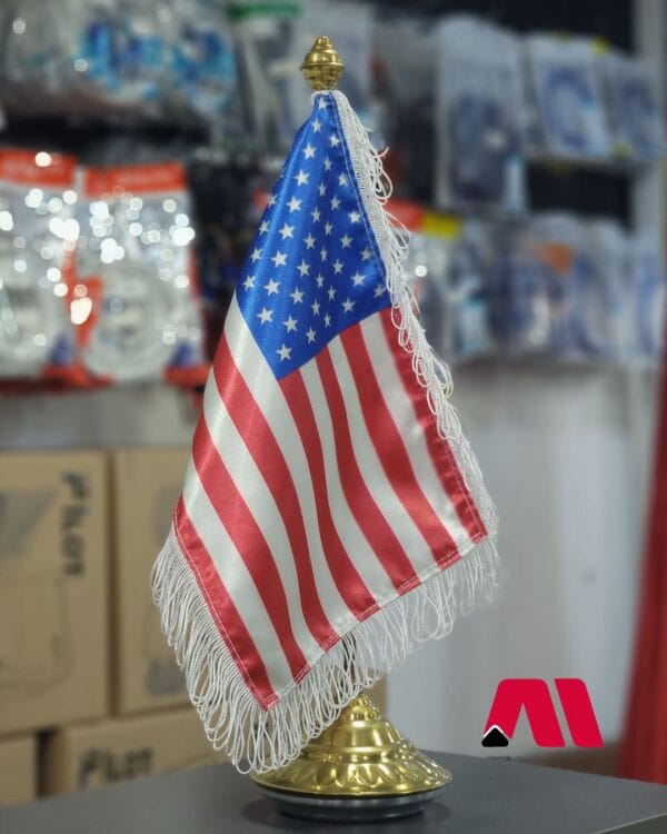 Drapeau de Bureau Les États-Unis 🇺🇸 + Socle