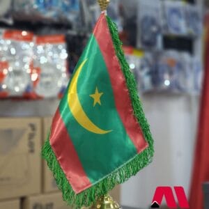Drapeau de Bureau Mauritanie 🇲🇷 + Socle