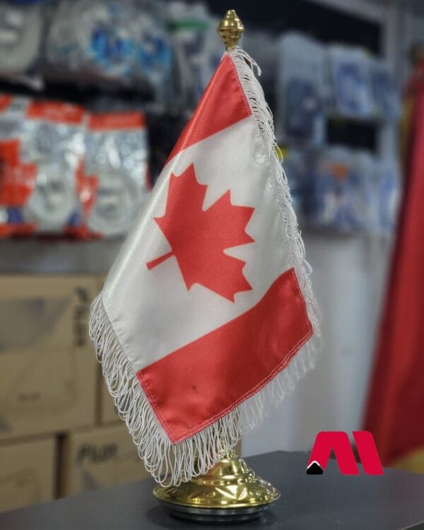Drapeau de Bureau Canada 🇨🇦 + Socle