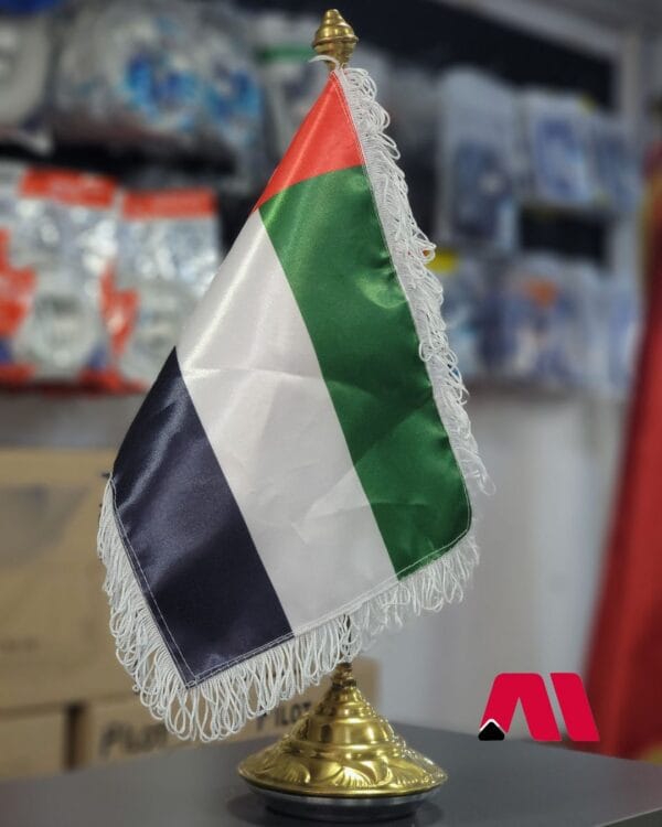 Drapeau de Bureau Émirats Arabes Unis 🇦🇪 + Socle