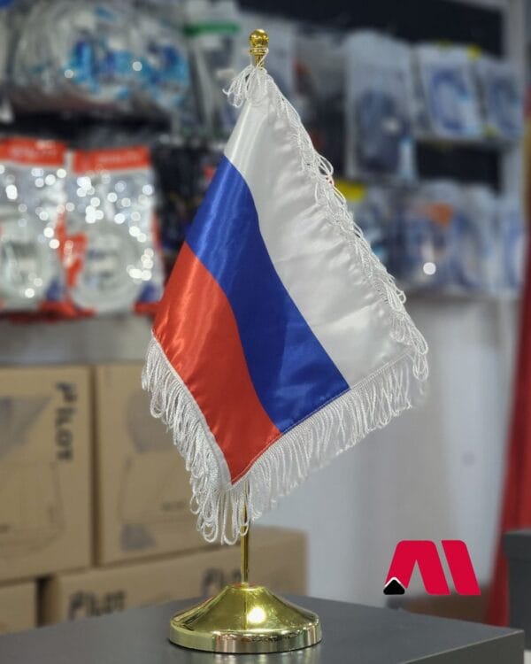 Drapeau de Bureau Russie 🇷🇺 + Socle