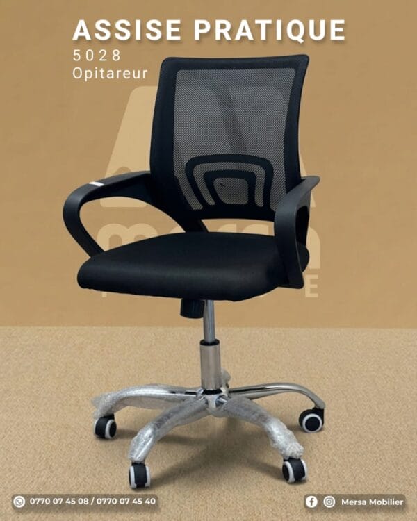 CHAISE OPÉRATEUR FILET 5028 – Chaise Ergonomique Professionnelle