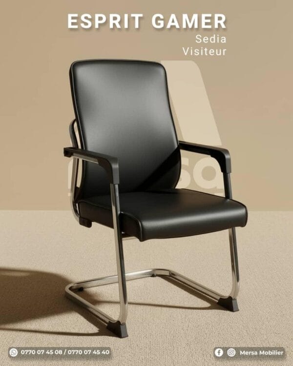 Chaise Visiteur SEDIA – Élégance Intemporelle & Confort d’Accueil