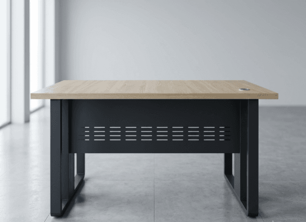 Gemini_Generated_Image_rplg8drplg8drplg Bureau Professionnel à Pieds Métalliques – Robustesse & Design Industriel